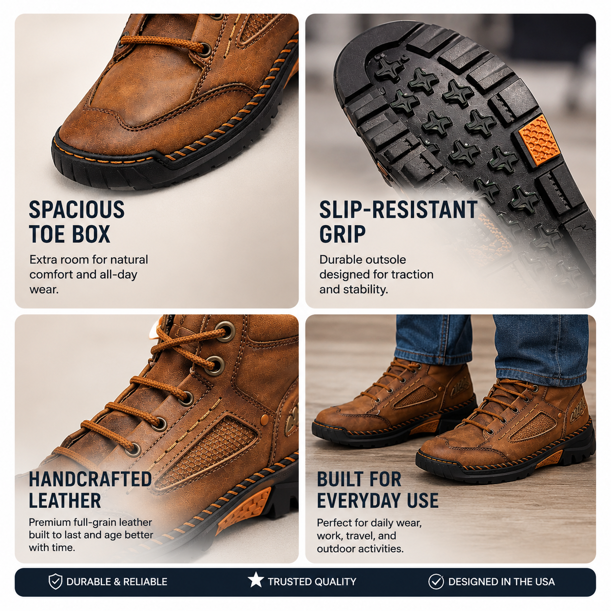 Men's All-Day Comfort Leather Boots