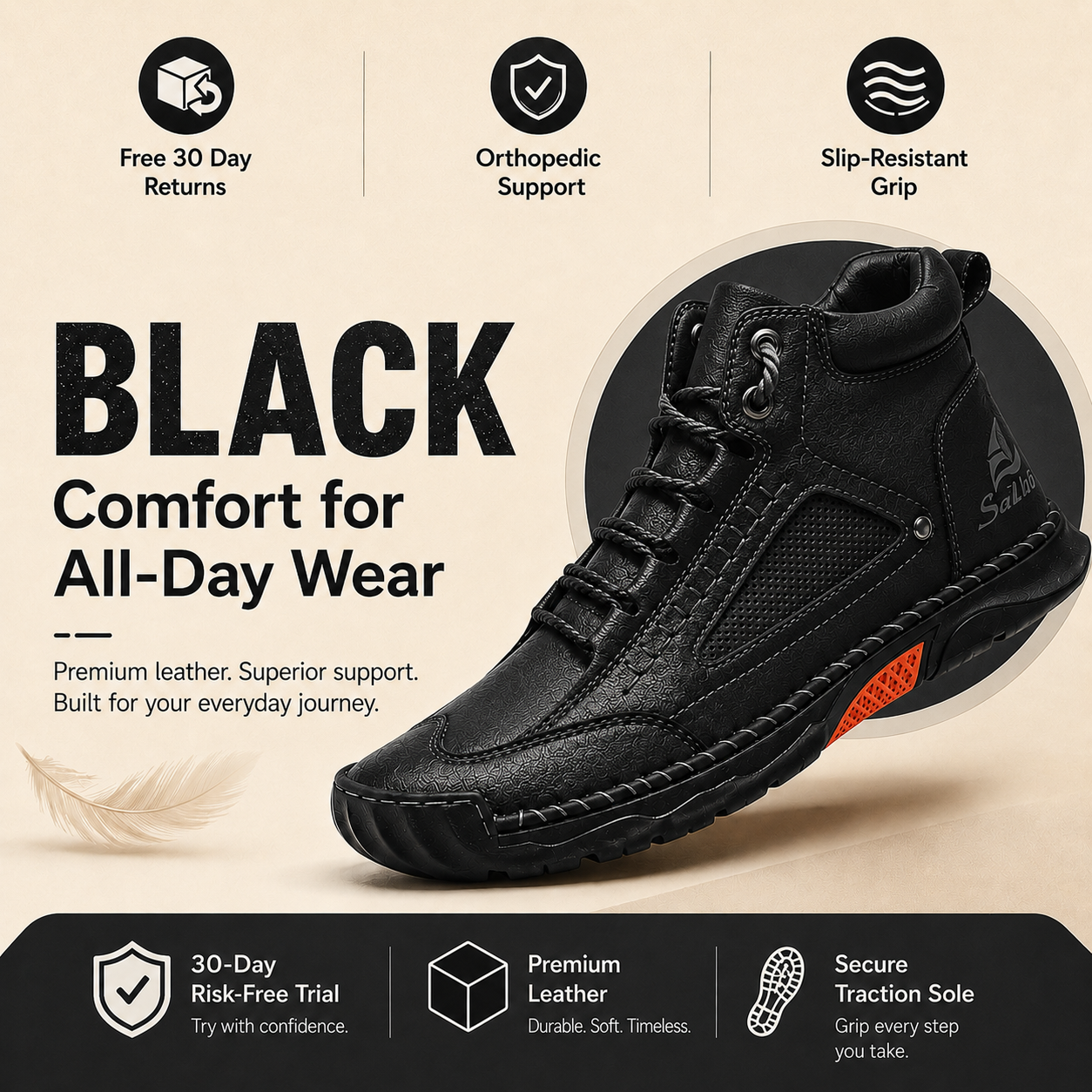 Men's All-Day Comfort Leather Boots
