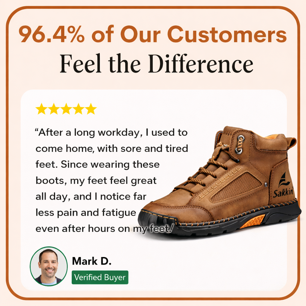 Men’s Comfort Leather Boots in Black - Stylish and Healthy Footwear